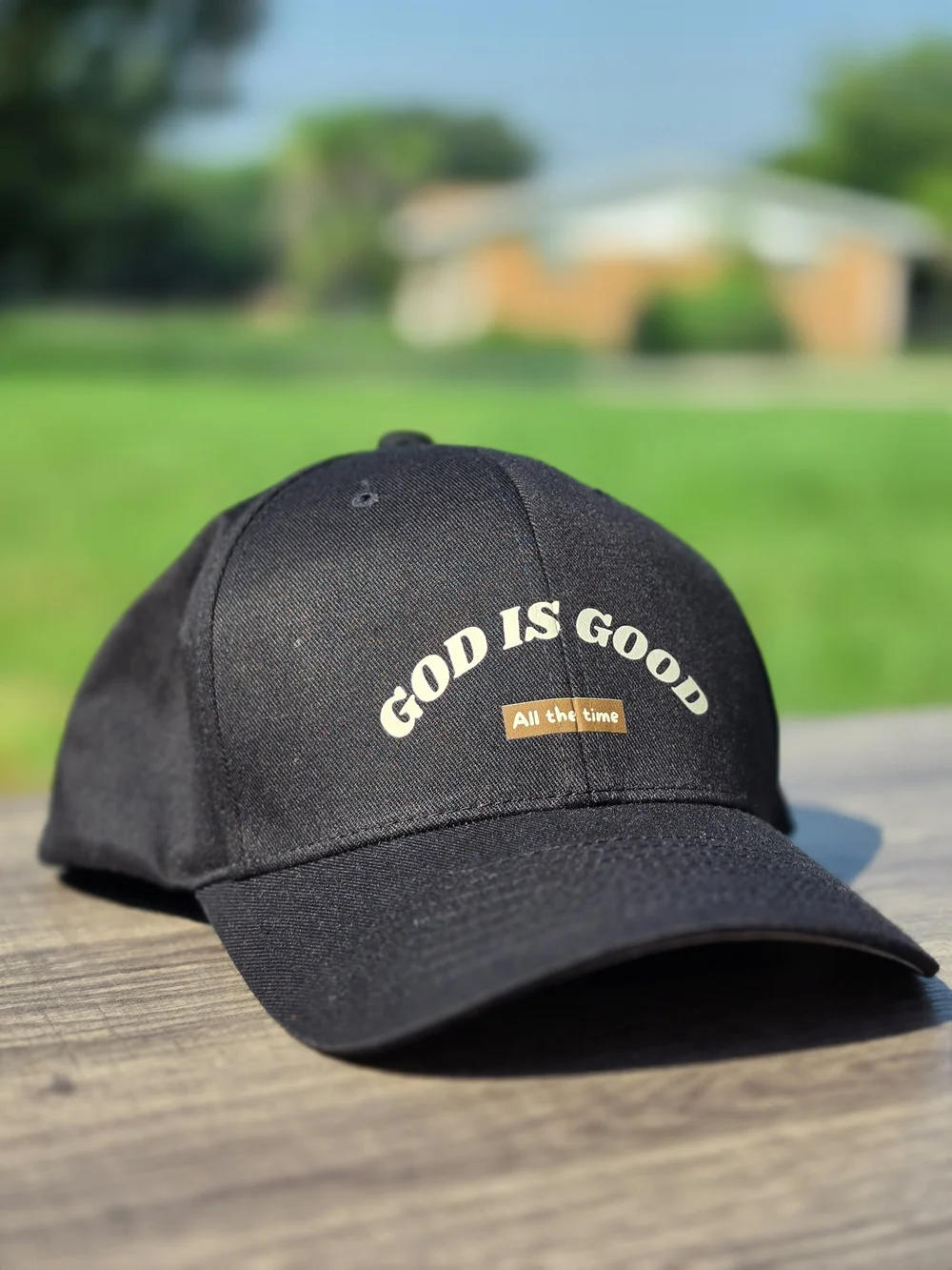 God Is Good Black Baseball Cap - Men Grooming Accessory